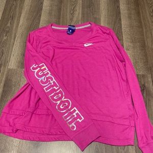 Pink Nike long sleeve never worn